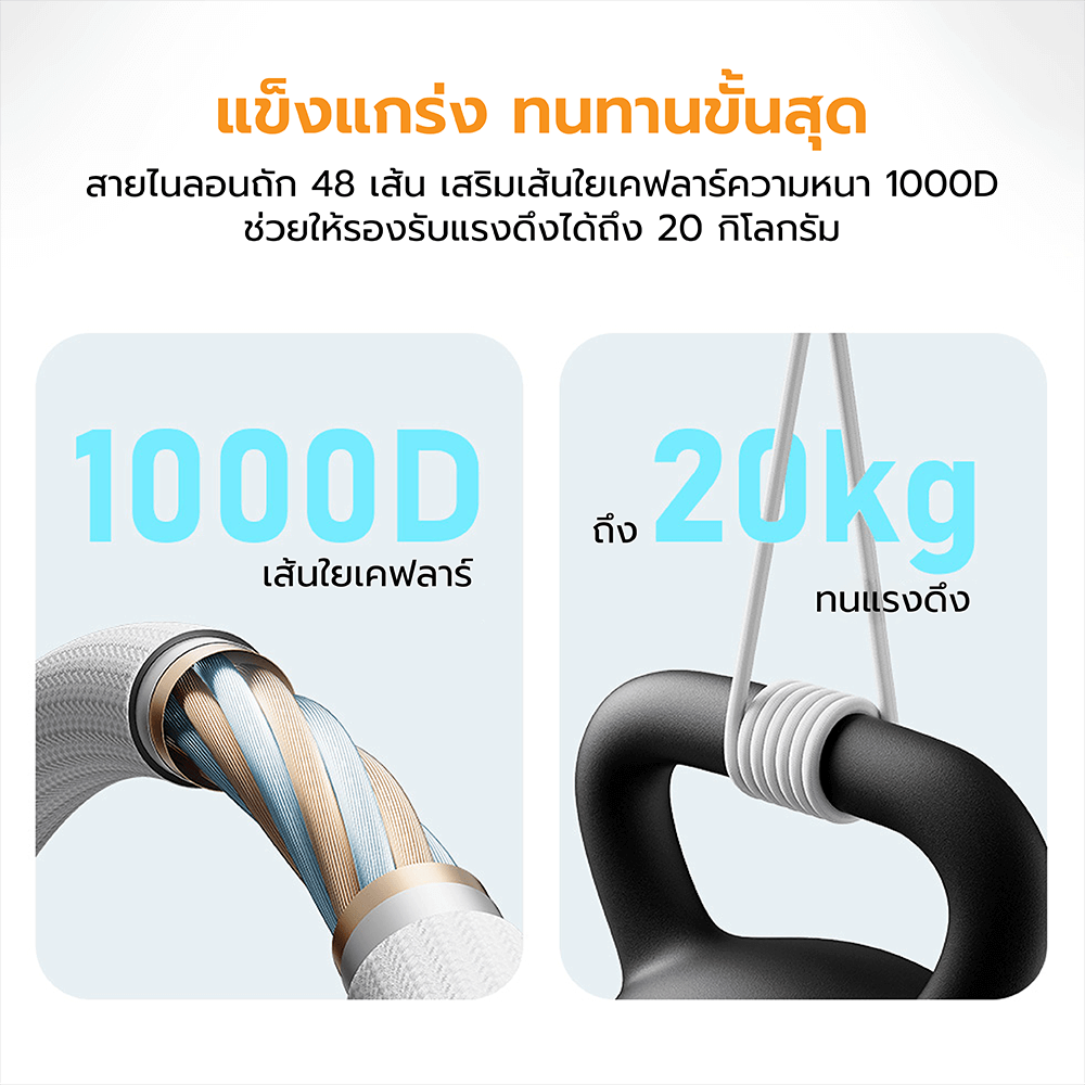 สายชาร์จเร็ว CUKTECH รุ่น CTC615W 6A 240W USB-C ยาว 1.5 ม. สีดำ (รองรับการชาร์จ PD3.1)_7